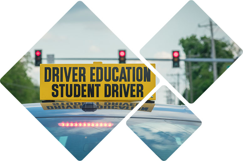 student driver education sign